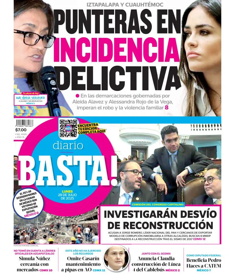 Portada de Basta del lunes, 28 de julio de 2025