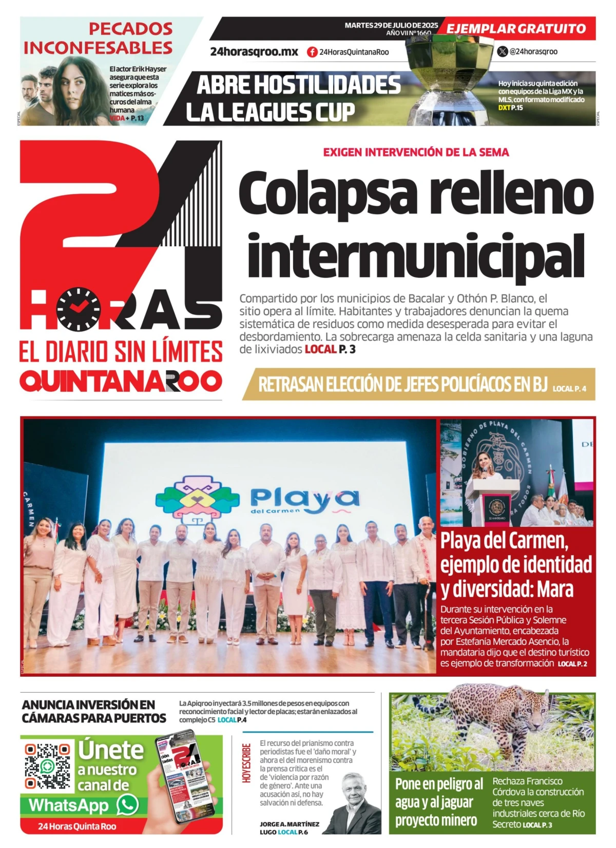 Portada de 24 Horas Quintana Roo