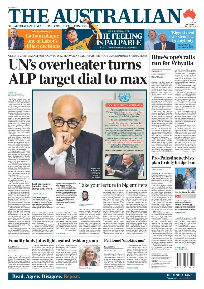 Portada de The Australian