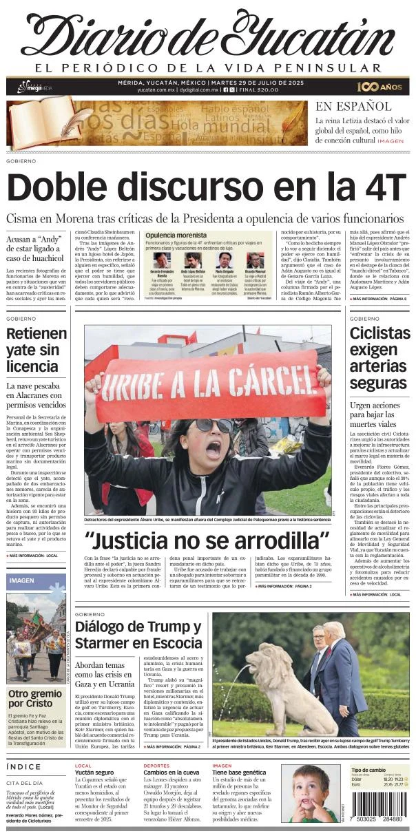 Portada de Diario de Yucatán
