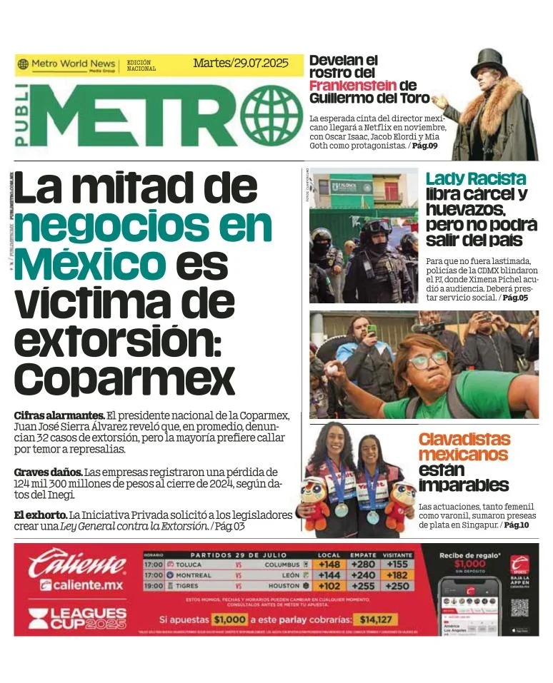 Portada de Publimetro Guadalajara del 2025-07-29