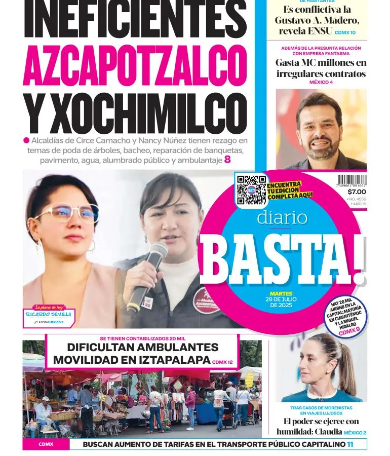 Portada de Basta del martes, 29 de julio de 2025