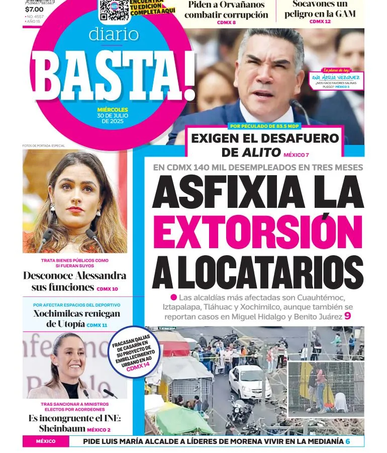 Portada de Basta del miércoles, 30 de julio de 2025