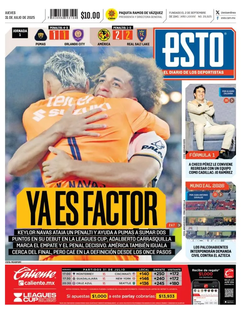 Portada de Esto del jueves, 31 de julio de 2025