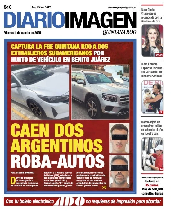 Portada de Diario Imagen Quintana Roo