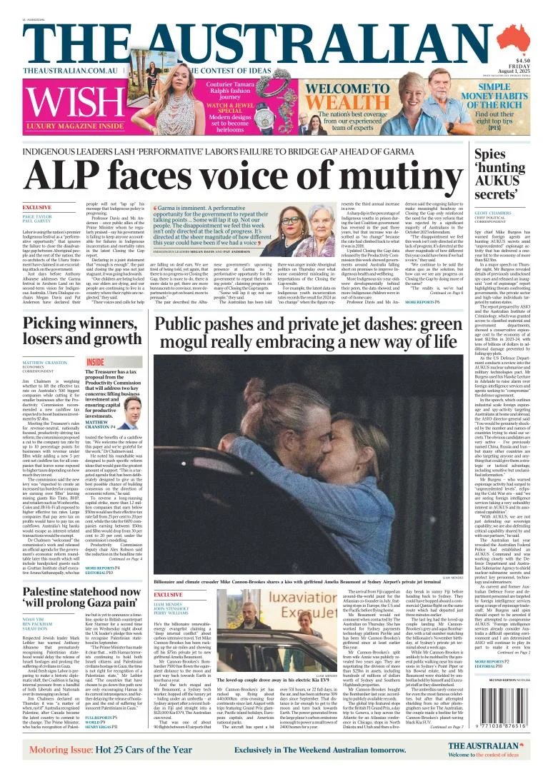 Portada de The Australian
