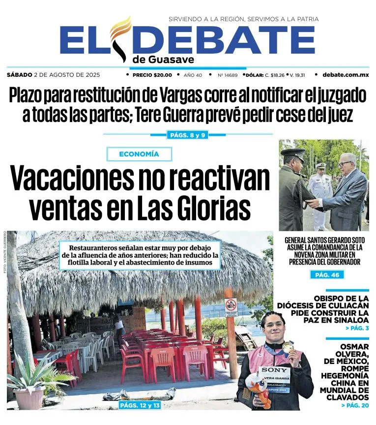 Portada de El Debate de Guasave