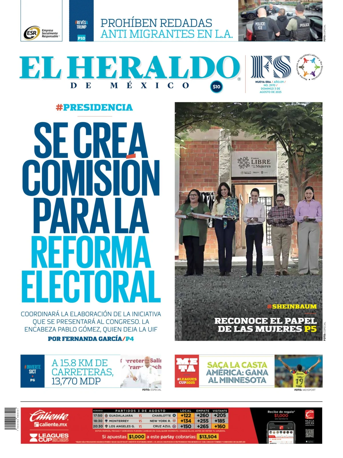 Portada de El Heraldo de Mexico