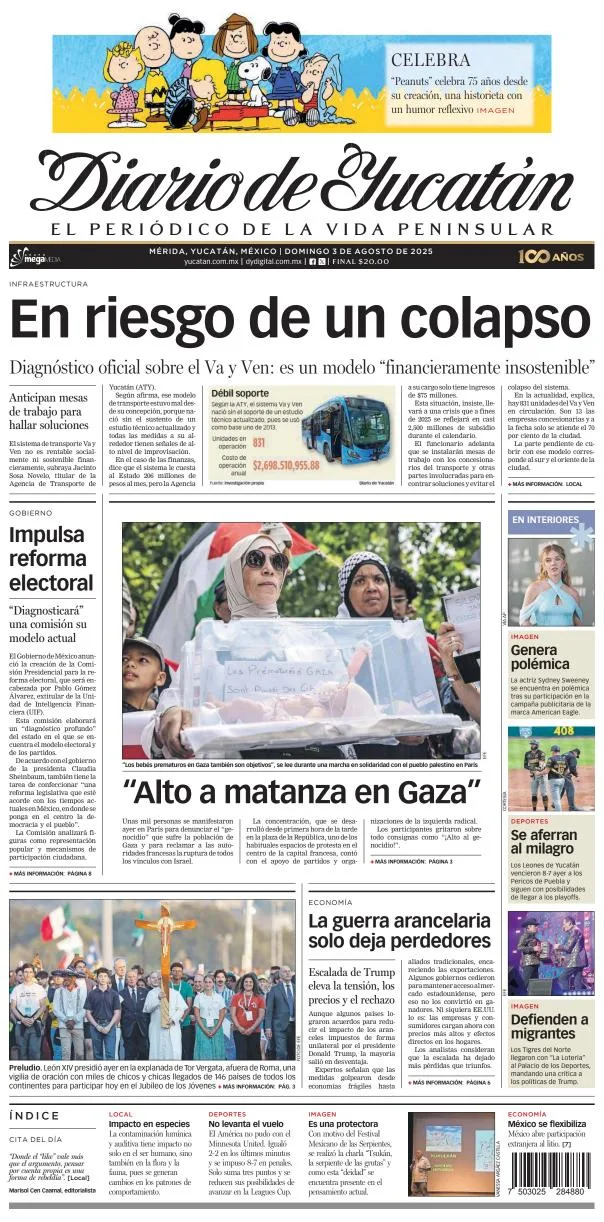 Portada de Diario de Yucatán