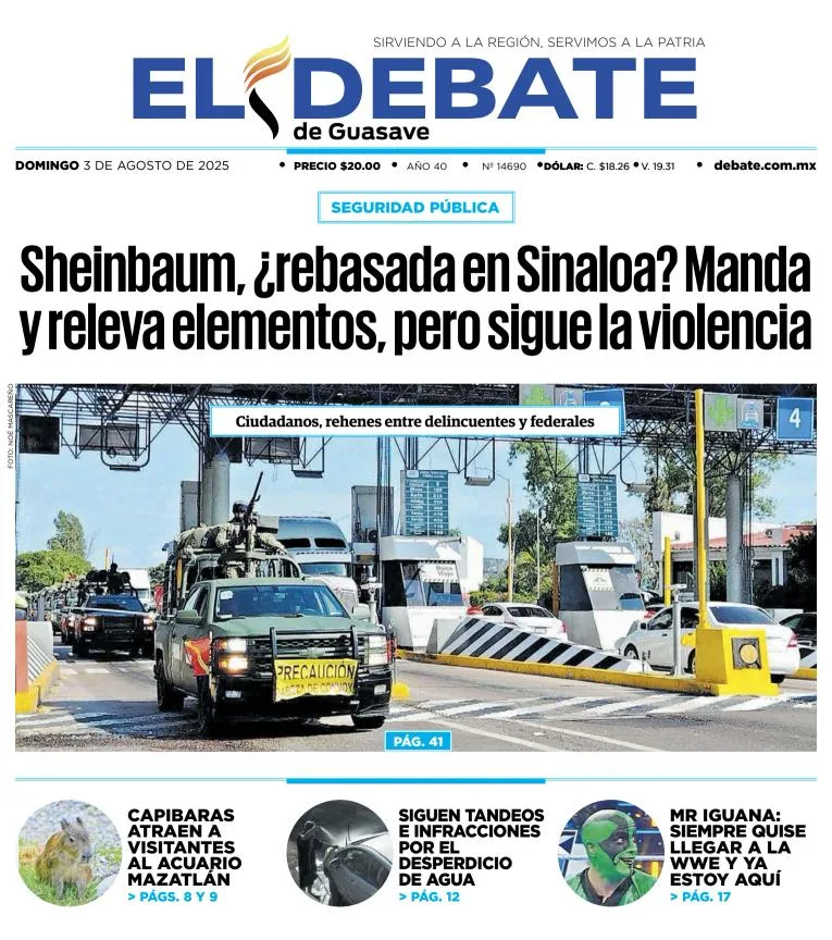 Portada de El Debate de Guasave