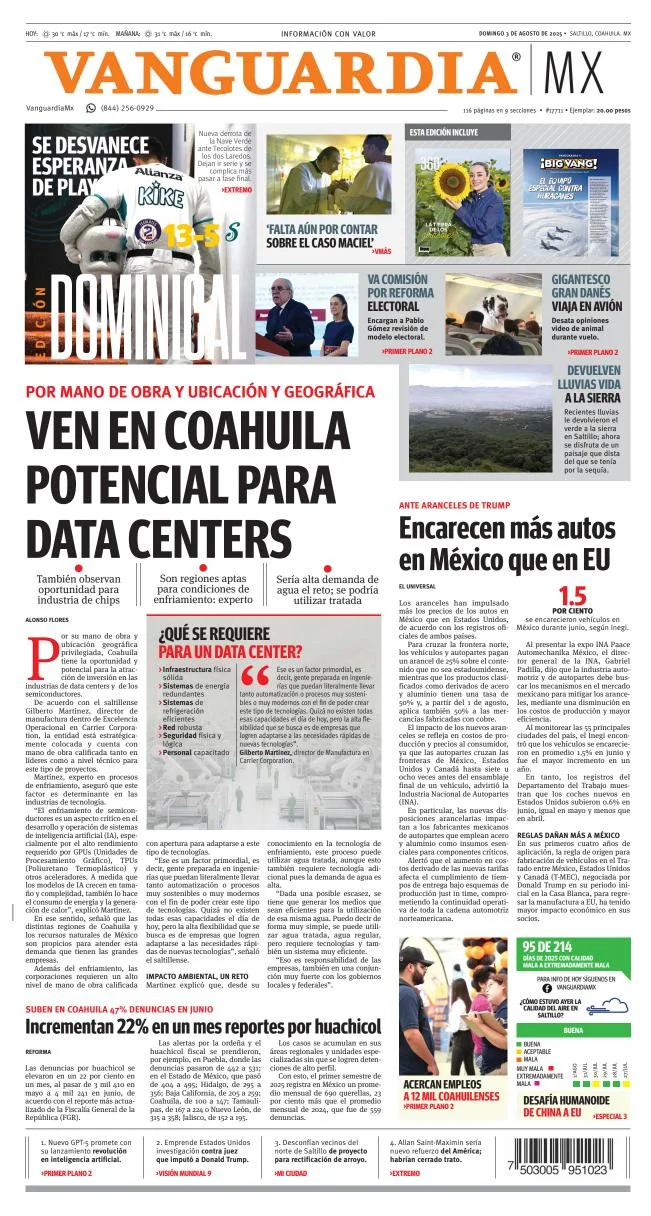 Portada de Vanguardia