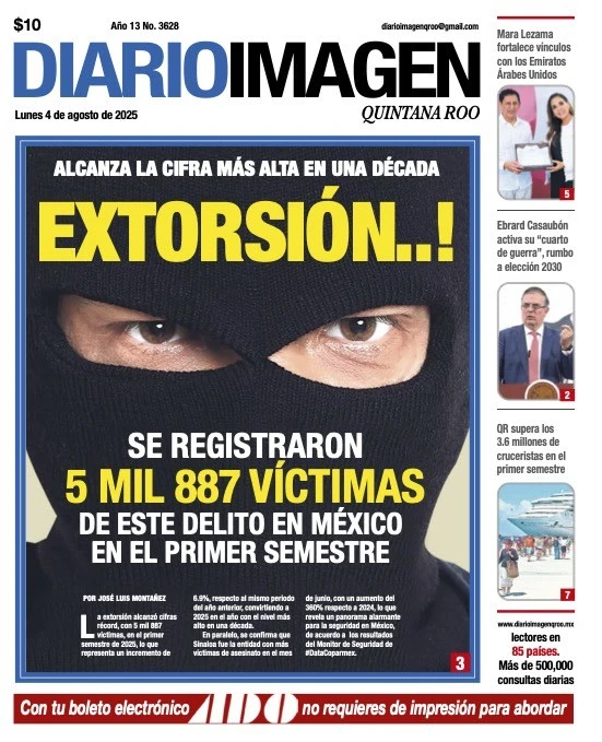 Portada de Diario Imagen Quintana Roo
