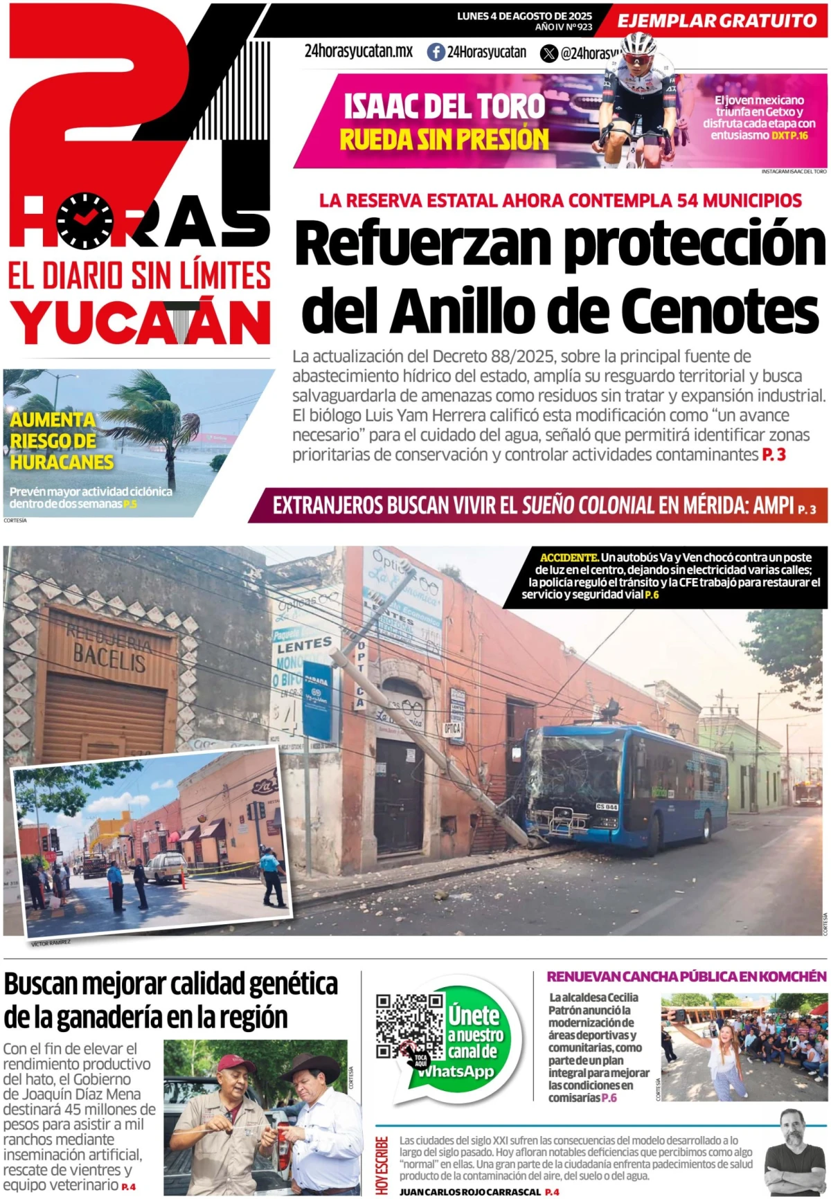 Portada de 24 Horas Yucatan