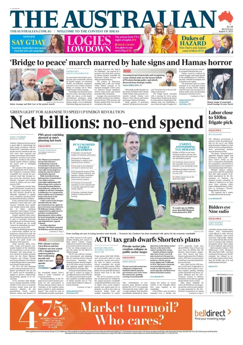 Portada de The Australian