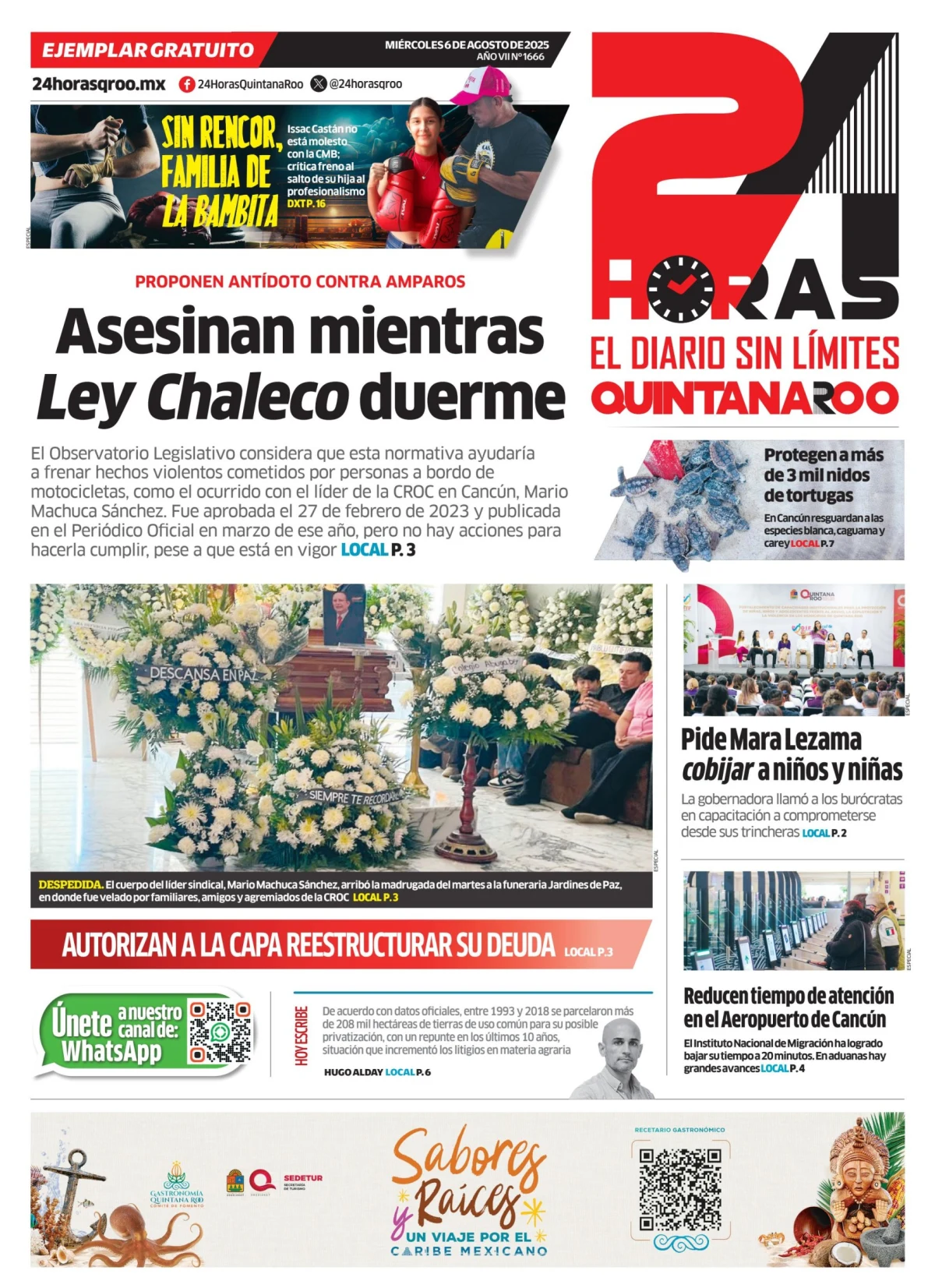 Portada de 24 Horas Quintana Roo
