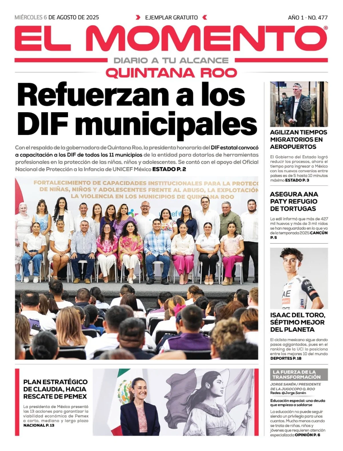 Portada de El Momento Quintana Roo