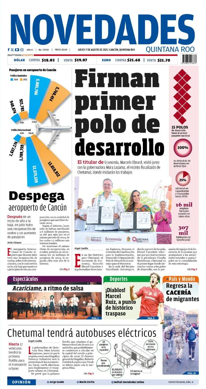 Portada de Novedades Quintana Roo