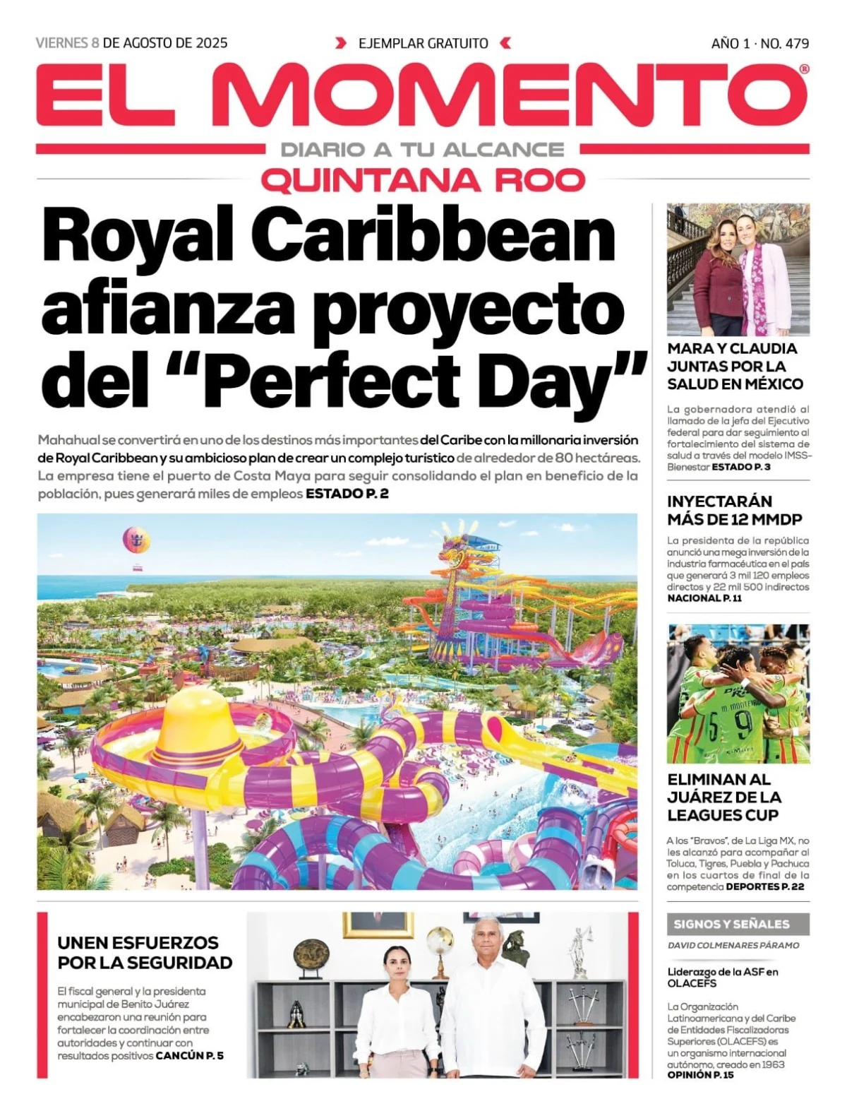 Portada de El Momento Quintana Roo