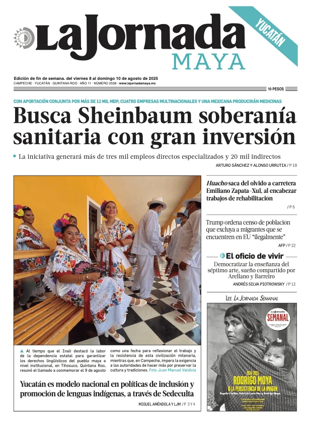 Portada de La Jornada Maya Yucatán