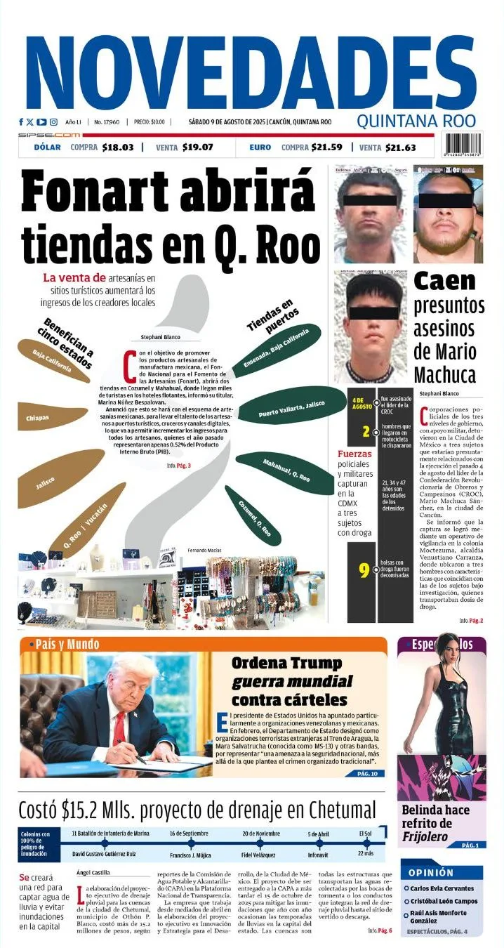 Portada de Novedades Quintana Roo