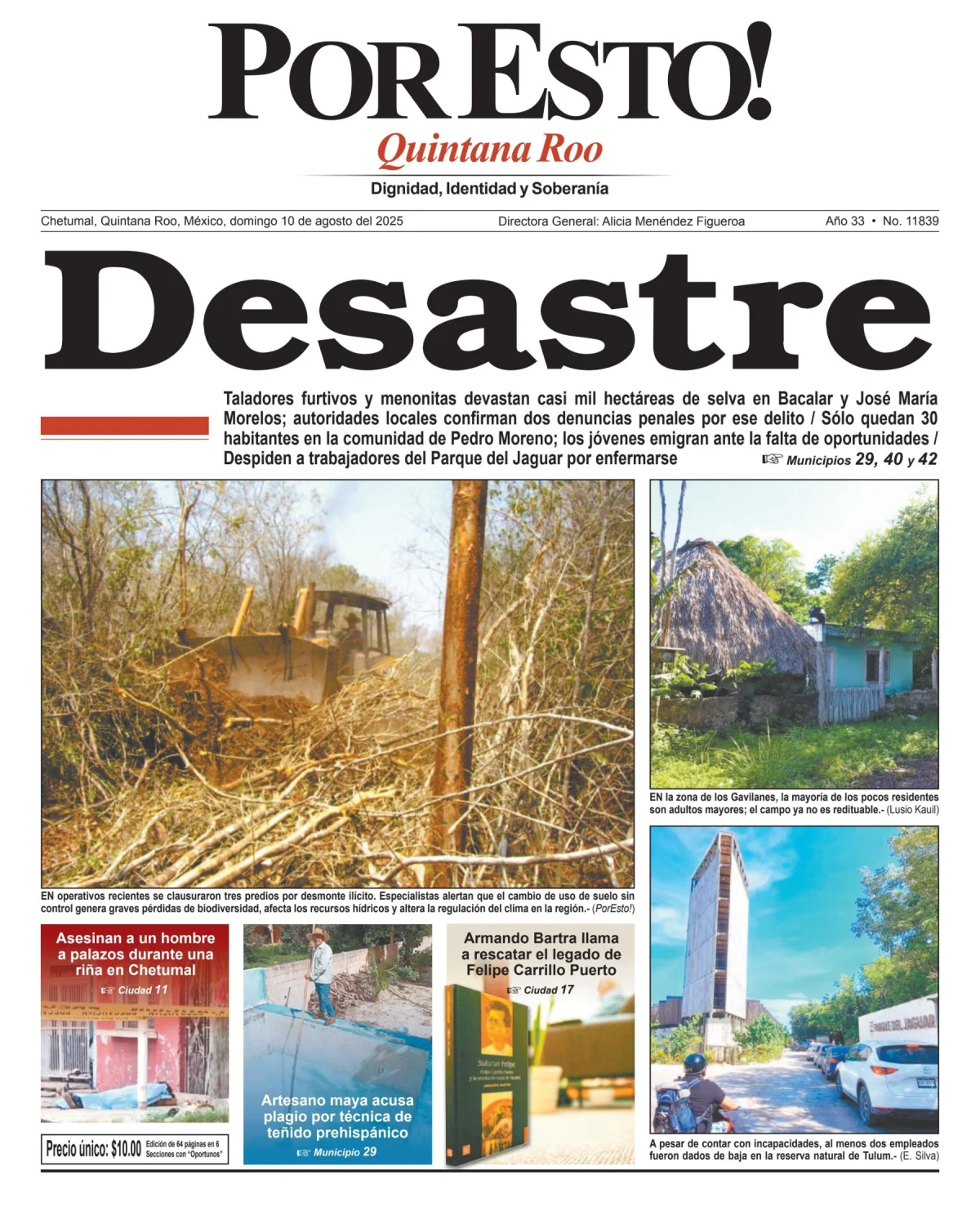 Portada de Por Esto (quintana Roo Chetumal)