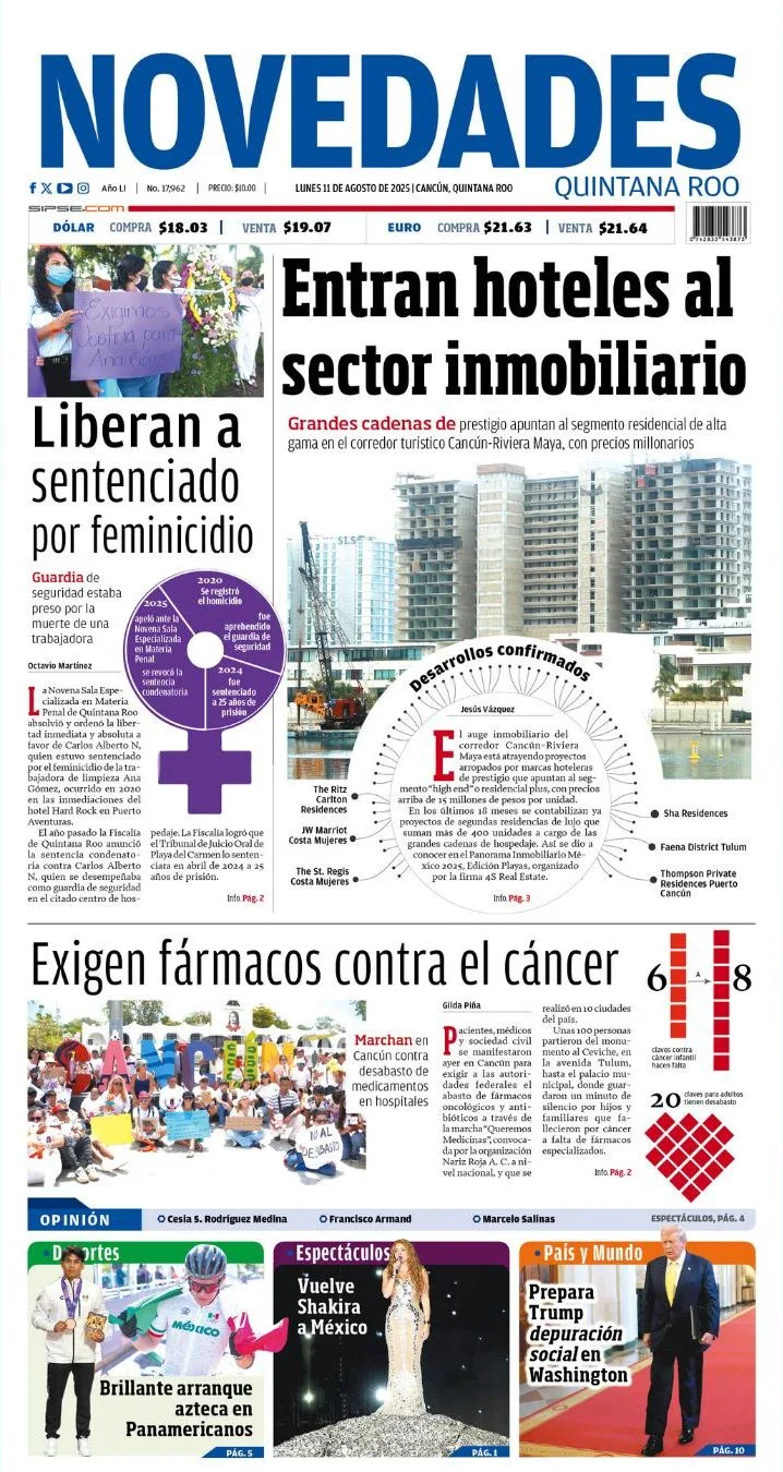 Portada de Novedades Quintana Roo