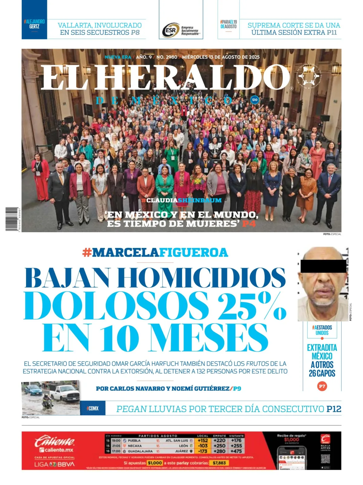 Portada de El Heraldo de Mexico