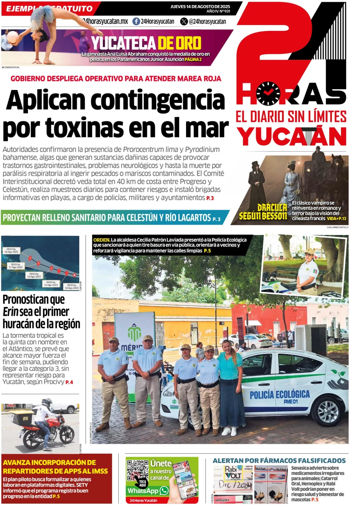 Portada de 24 Horas Yucatan