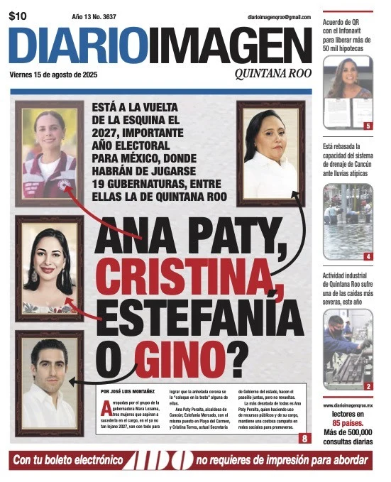 Portada de Diario Imagen Quintana Roo