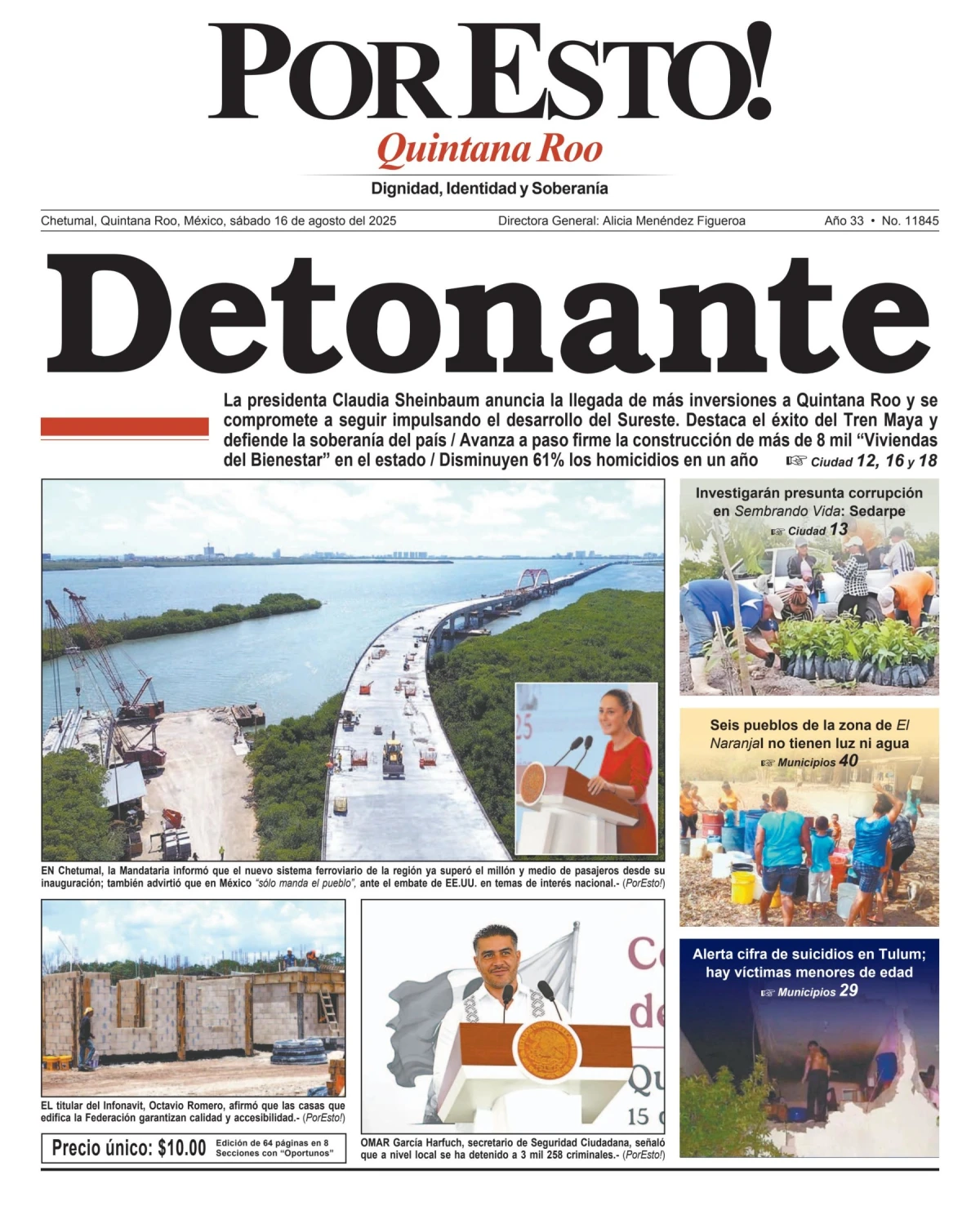 Portada de Por Esto (quintana Roo Chetumal)