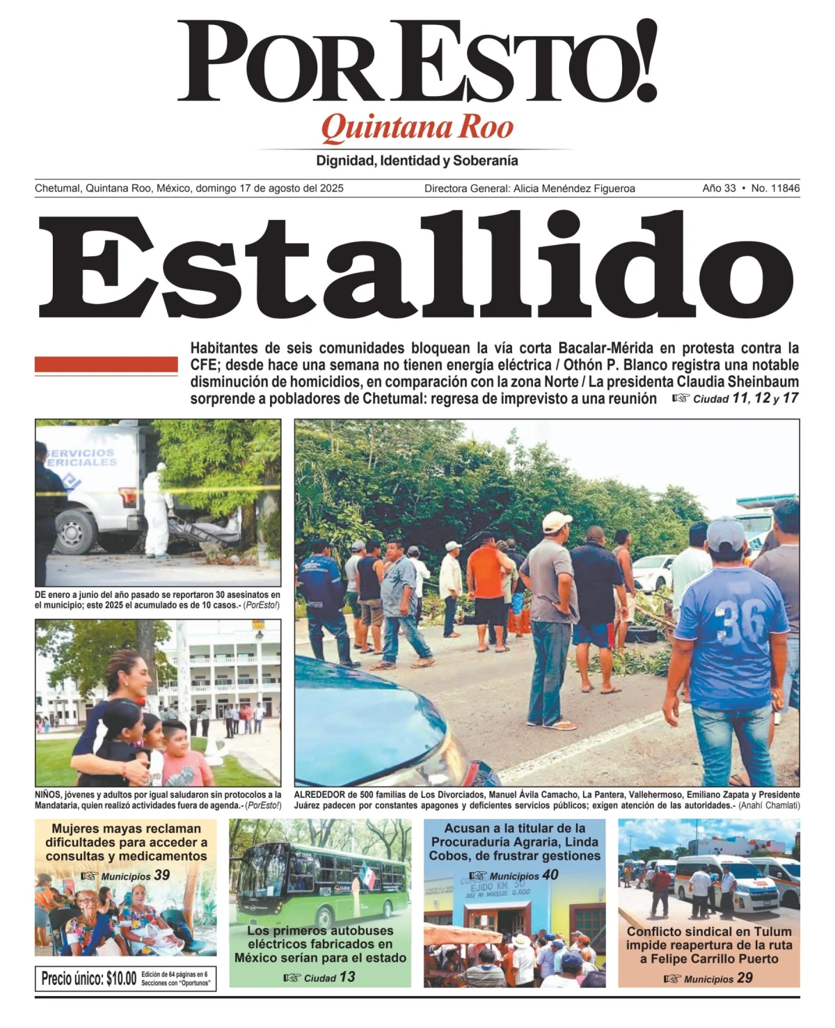 Portada de Por Esto (quintana Roo Chetumal)