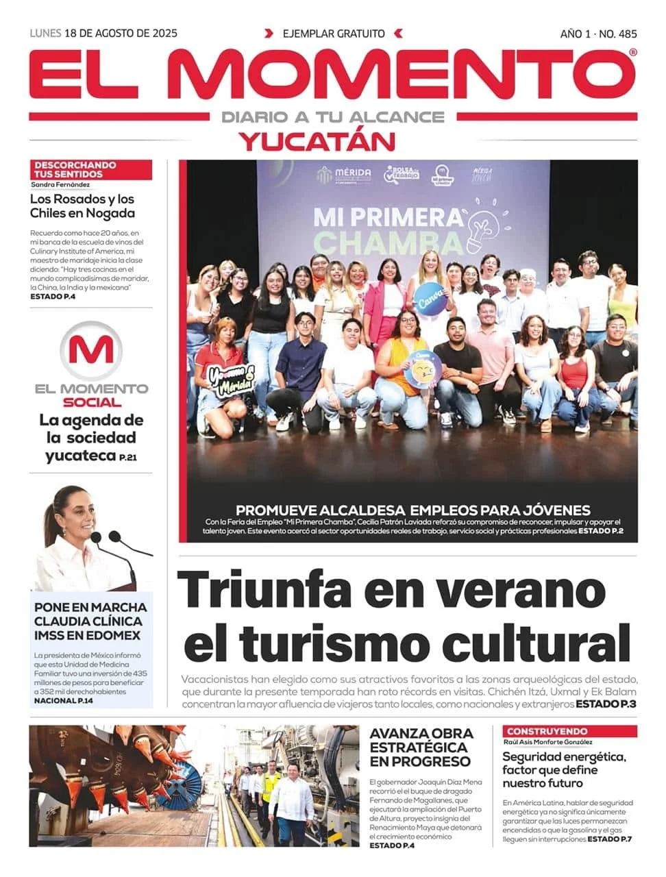 Portada de El Momento Yucatan