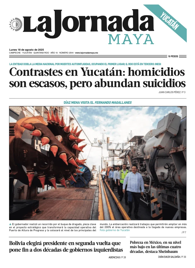Portada de La Jornada Maya Yucatán