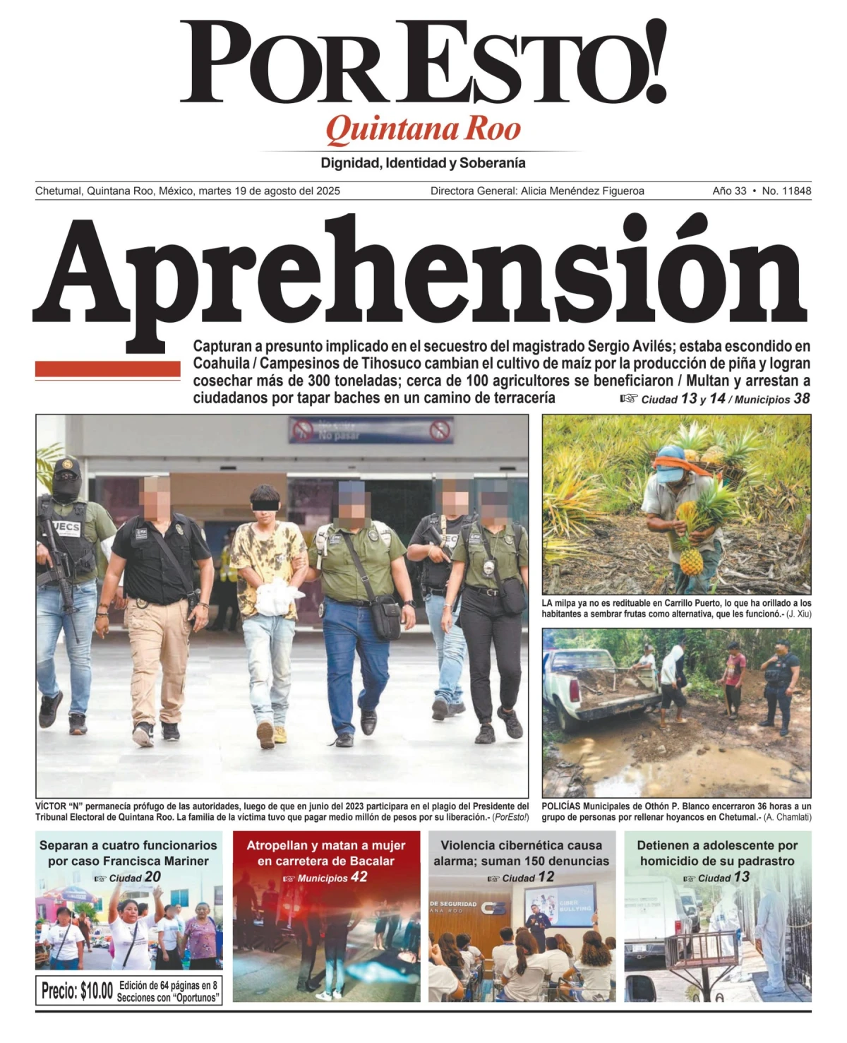 Portada de Por Esto (quintana Roo Chetumal)