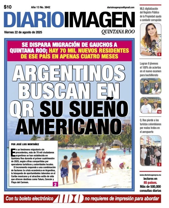 Portada de Diario Imagen Quintana Roo