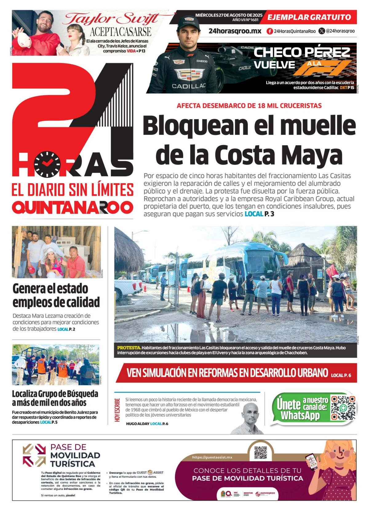 Portada de 24 Horas Quintana Roo
