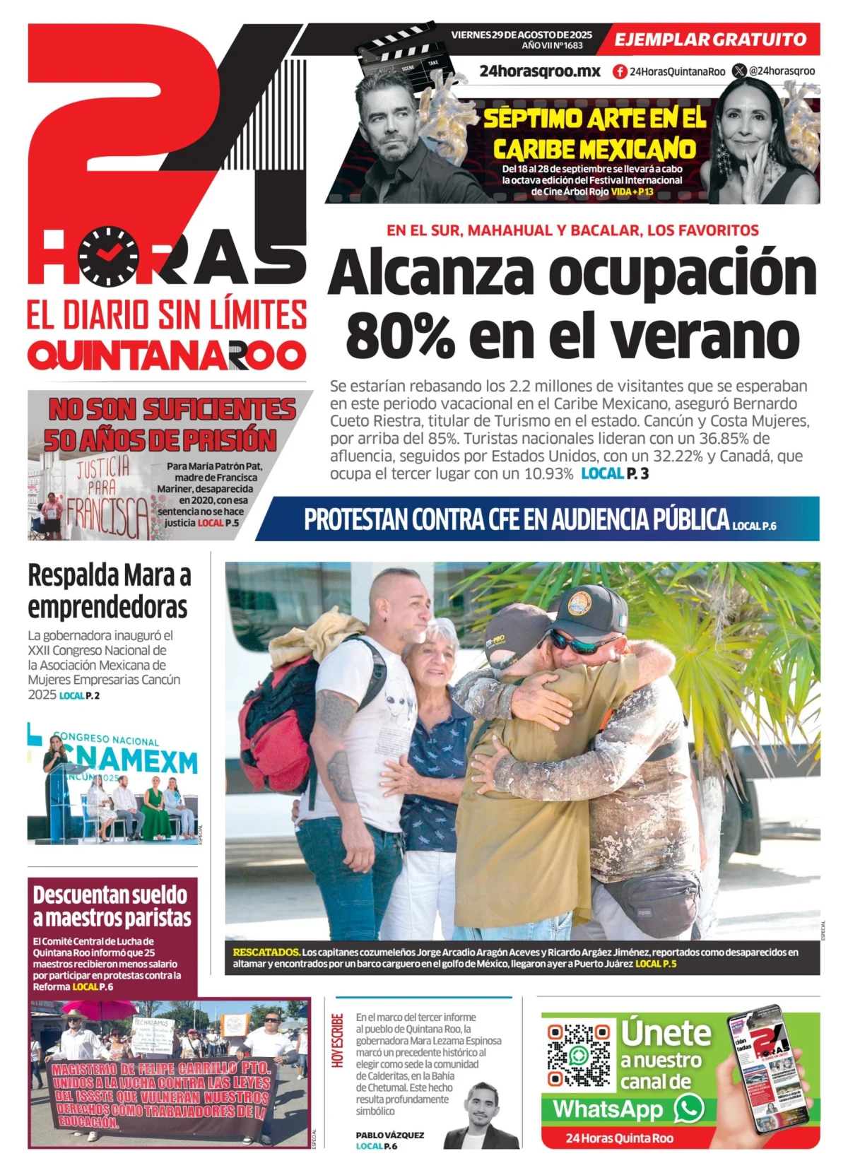 Portada de 24 Horas Quintana Roo