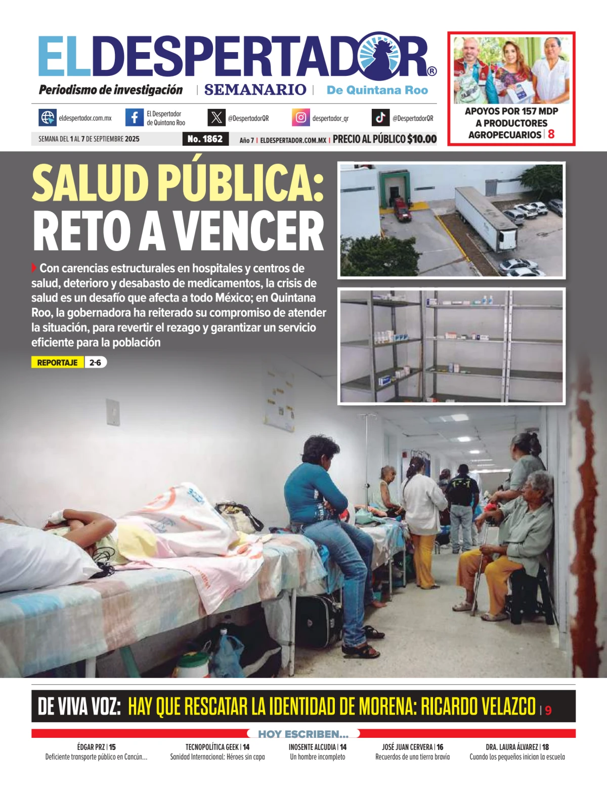Portada de El Despertador de Quintana Roo