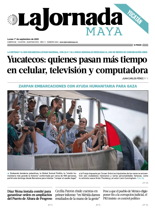 Portada de La Jornada Maya Yucatán