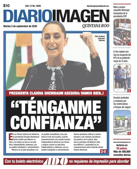 Portada de Diario Imagen Quintana Roo