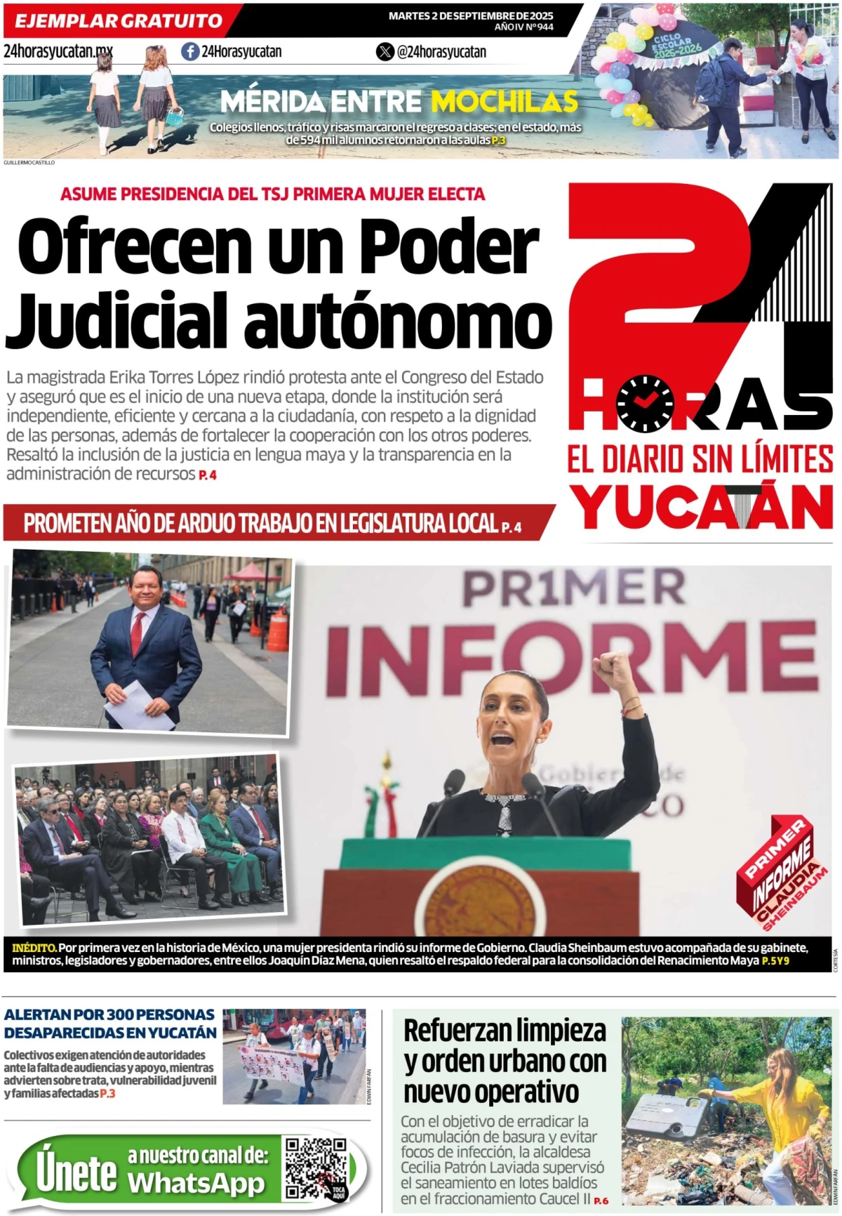 Portada de 24 Horas Yucatan