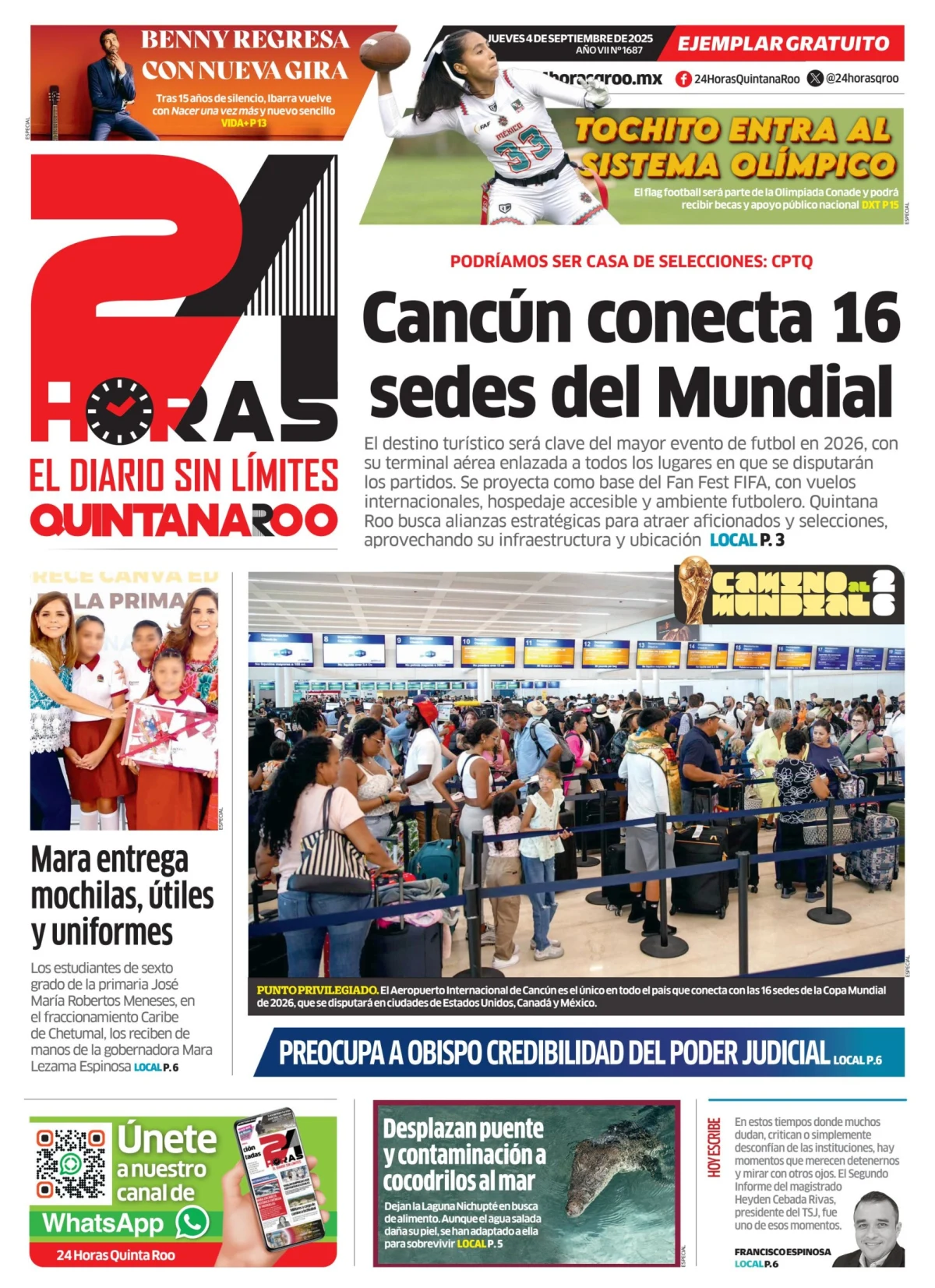 Portada de 24 Horas Quintana Roo