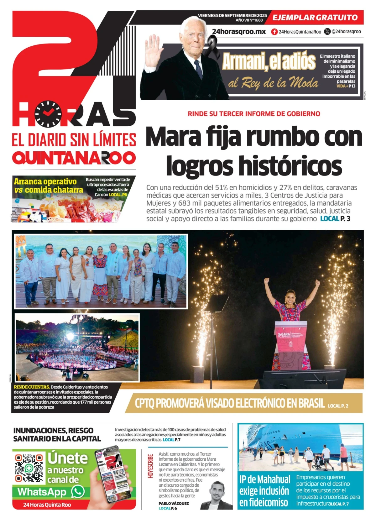 Portada de 24 Horas Quintana Roo
