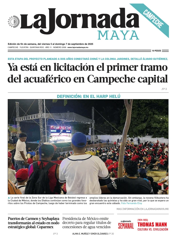 Portada de La Jornada Maya Campeche del viernes, 5 de septiembre de 2025