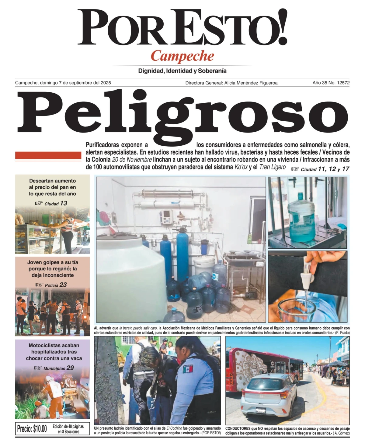 Portada de Por Esto (campeche) del domingo, 7 de septiembre de 2025