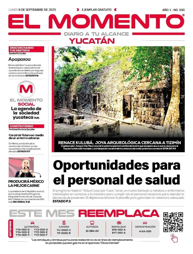 Portada de El Momento Yucatan