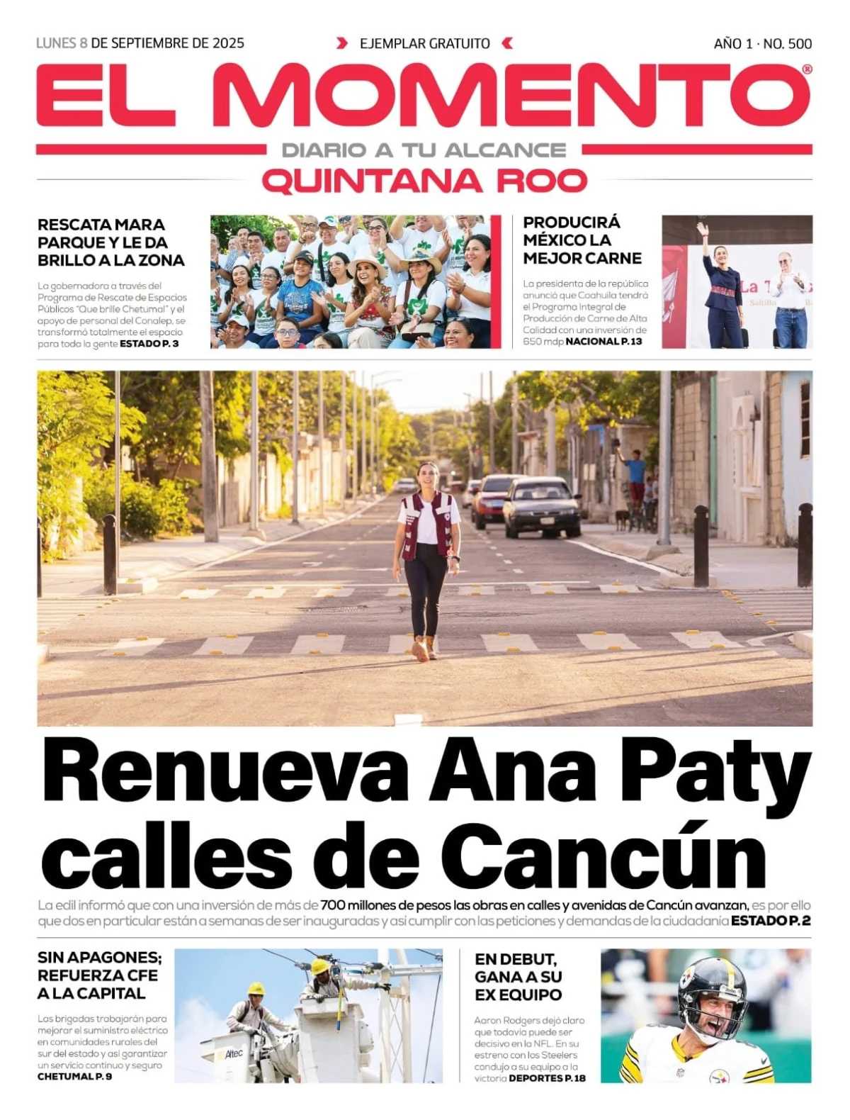 Portada de El Momento Quintana Roo
