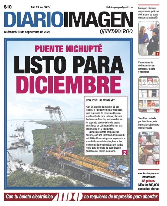 Portada de Diario Imagen Quintana Roo