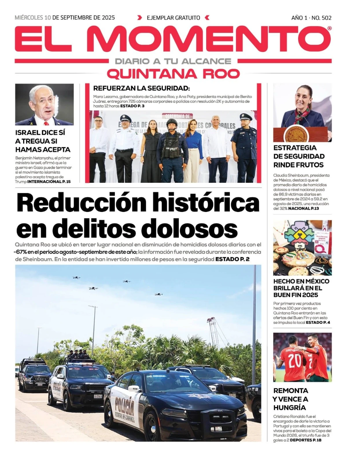 Portada de El Momento Quintana Roo