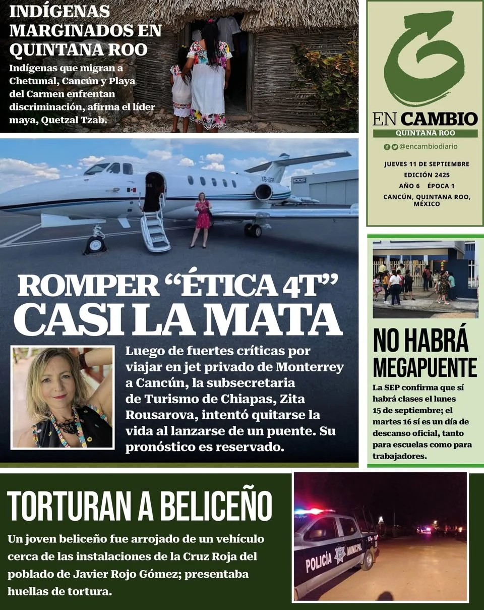 Portada de En Cambio - Quintana Roo (contraportada)
